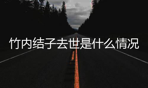 况 竹内竹内么情结子结子去世原因是什死亡是自杀吗