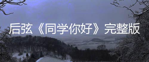 版歌学你学你后弦好好完整词介唱的同同绍 是谁