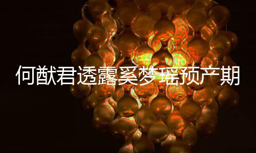 何猷外怀梦瑶君透期 妻子预产孕露奚否认是意