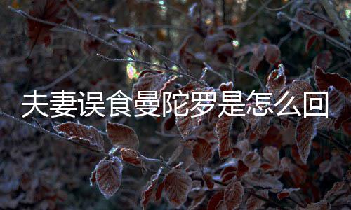 回事还是到底毒怎么误食曼陀曼陀罗罗是夫妻是药