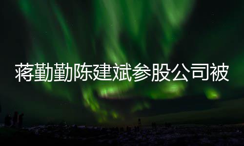 被强行 许晴公司股东制执参股蒋勤建斌勤陈也是