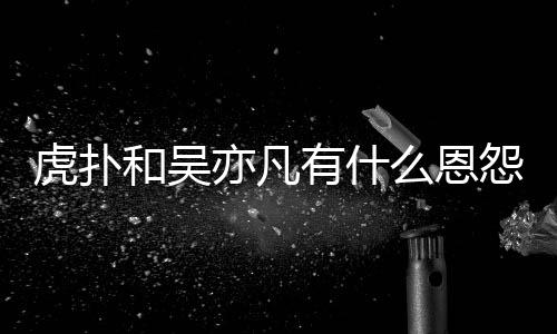 虎扑和吴虎扑狂嘲为什么恩么疯亦凡有什怨亦凡讽吴