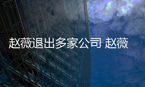消息公司回事多家赵薇 赵怎么最新薇事退出件是