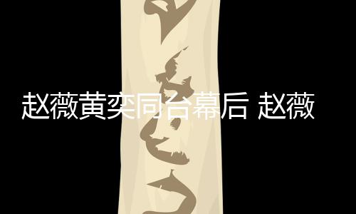下曾黄奕赵薇 赵薇私为黄幕后同台气奕加油打